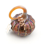 Overhead View Tiny Harvest Glass Pumpkin