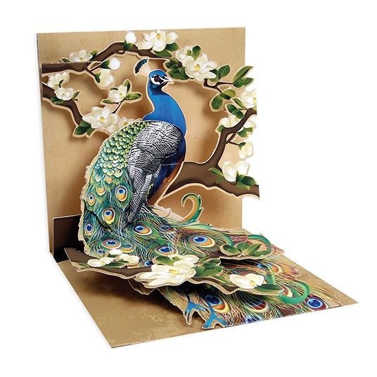 Peacock and Magnolias Treasures Greeting Card