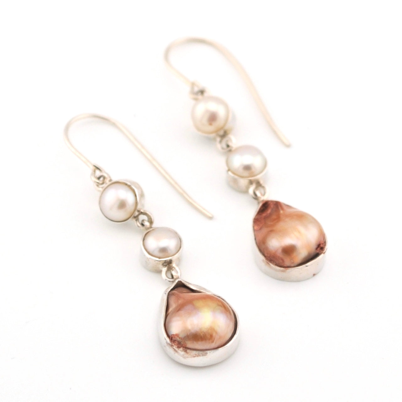 Pearl and Baroque Pearl Earrings