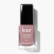Nail polish bottle with 'kur' and 'Londontown' branding on a white background