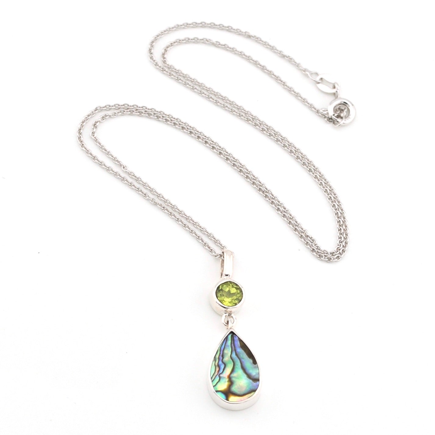 Peridot Abalone Necklace