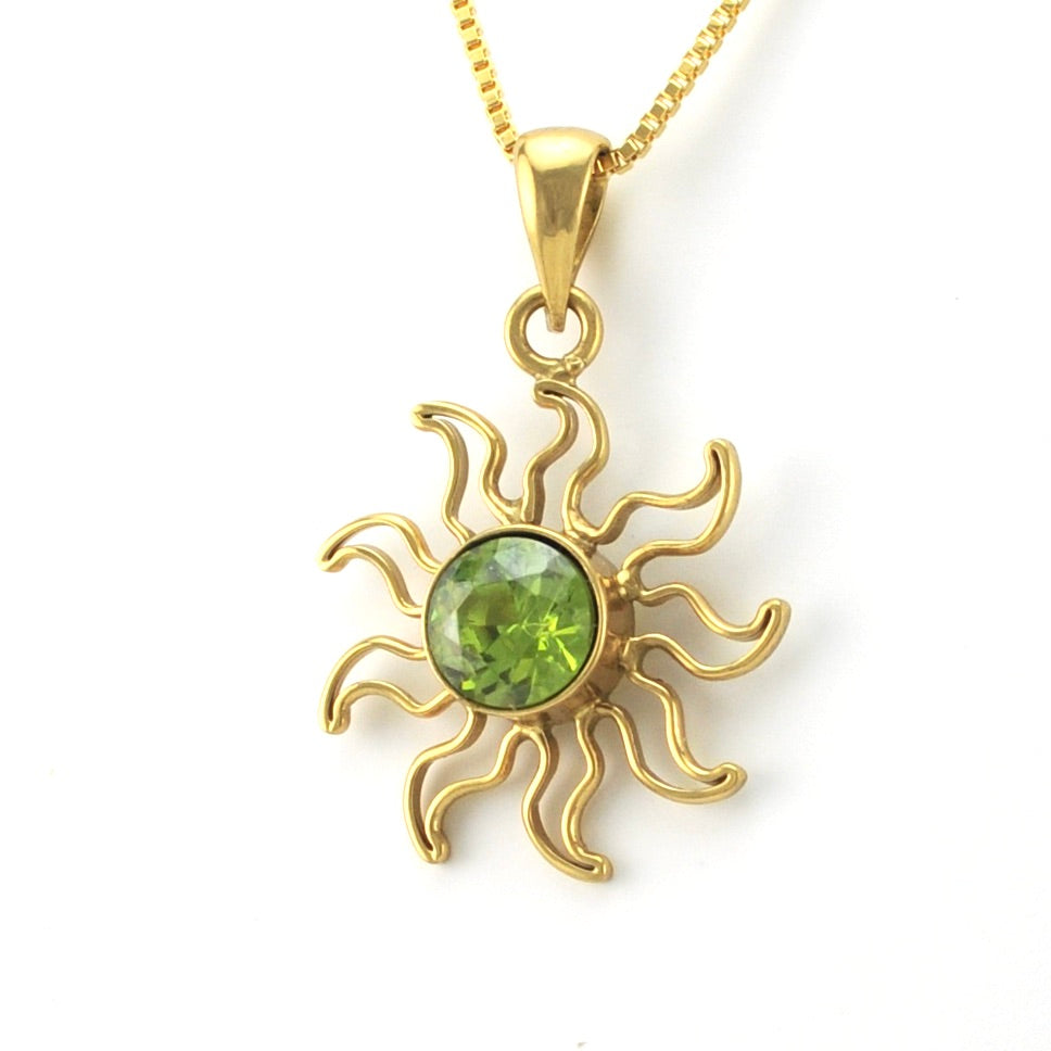 Peridot Sun Pendant