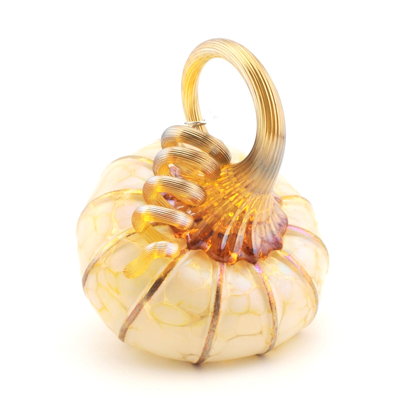 Petit Tilt Ivory Glass Pumpkin