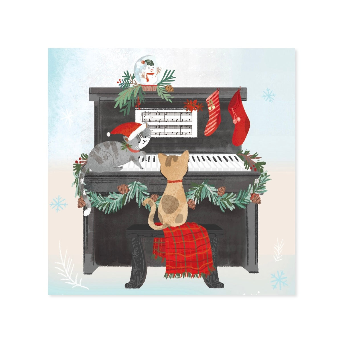 Piano Cats Greeting Card Cover