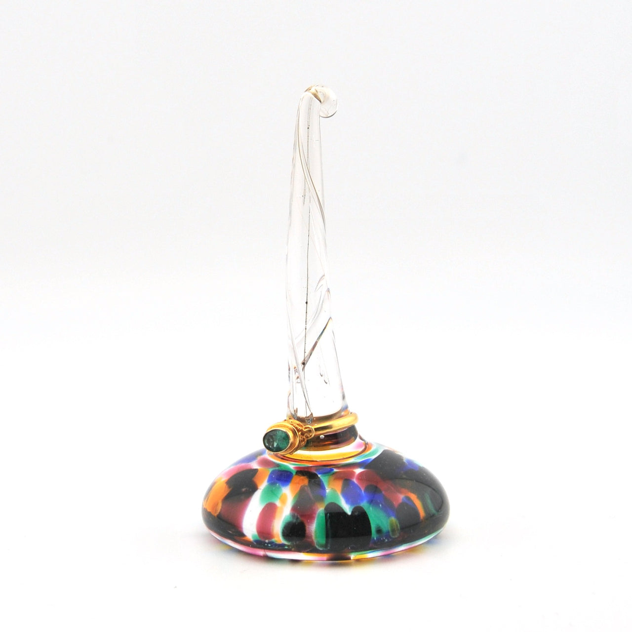 Colorful ring holder on a white background