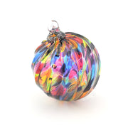 Rainbow Twist Glass Ornament