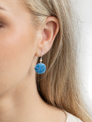 Model View Shore Blue Sandra Earrings