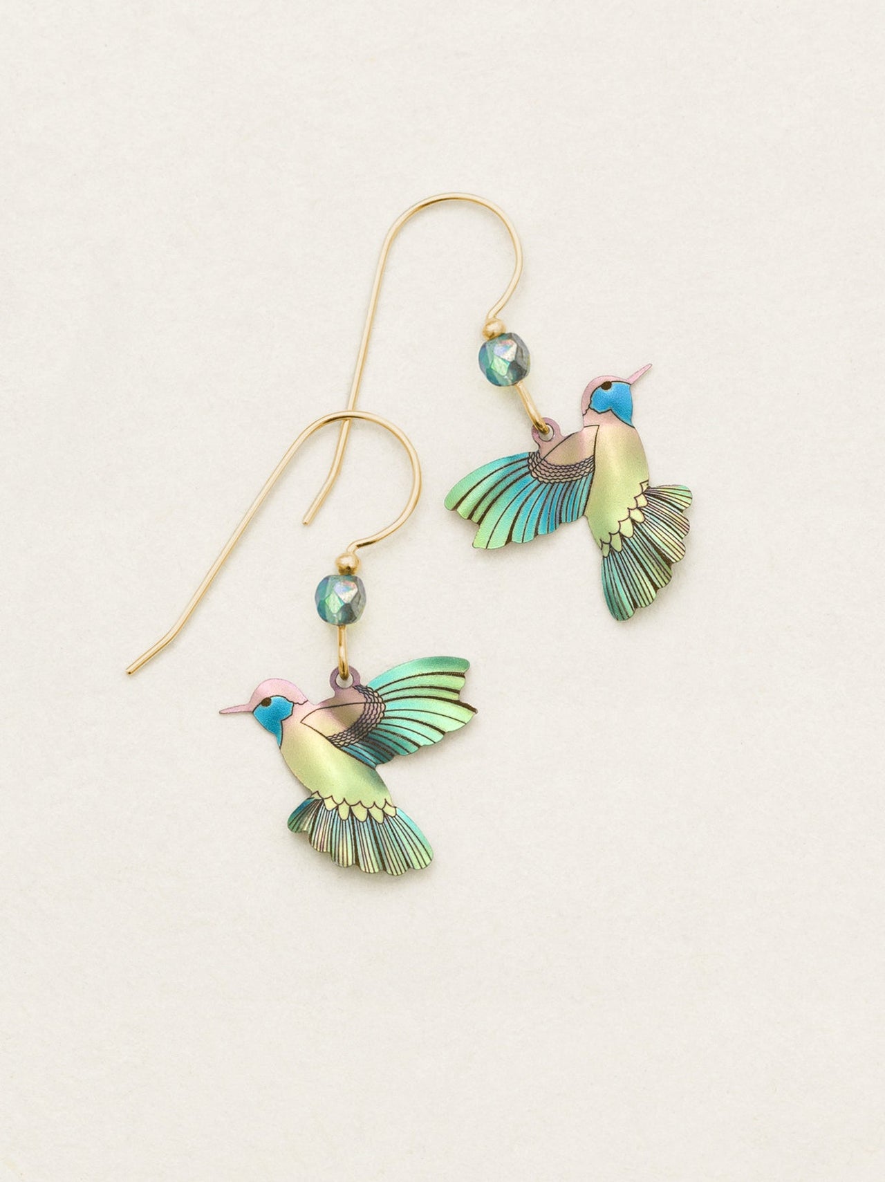 Island Green Gold Picaflor Earrings