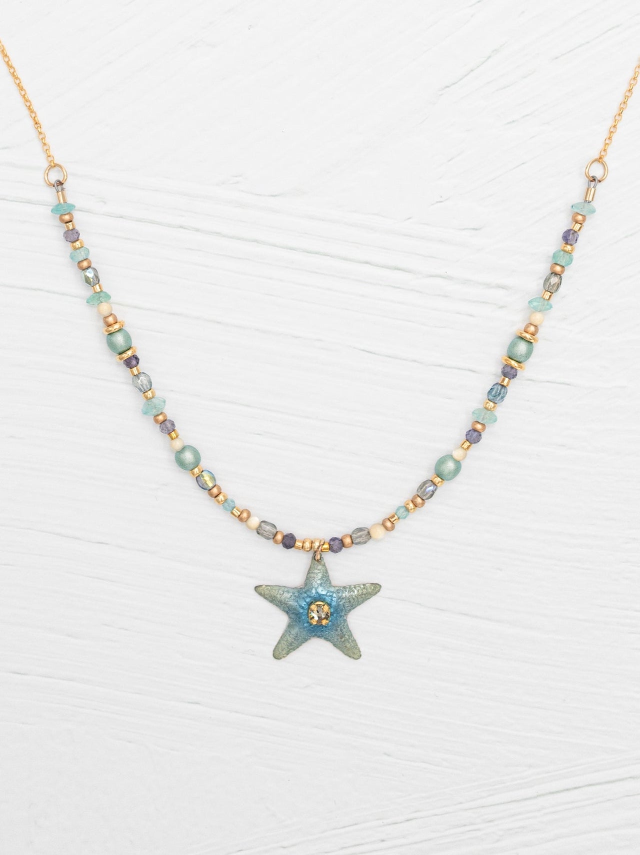 Seashore Carmel Beaded Necklace