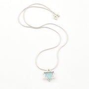 Necklace with a star-shaped pendant on a white background