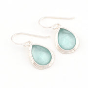 Roman Glass Teardrop Dangle Earrings 1784
