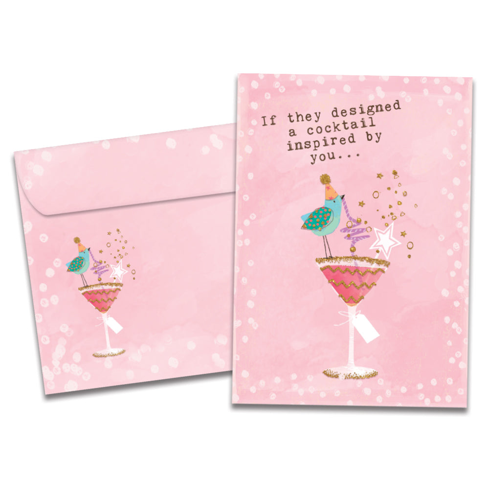 Designer Cocktail Birthday card