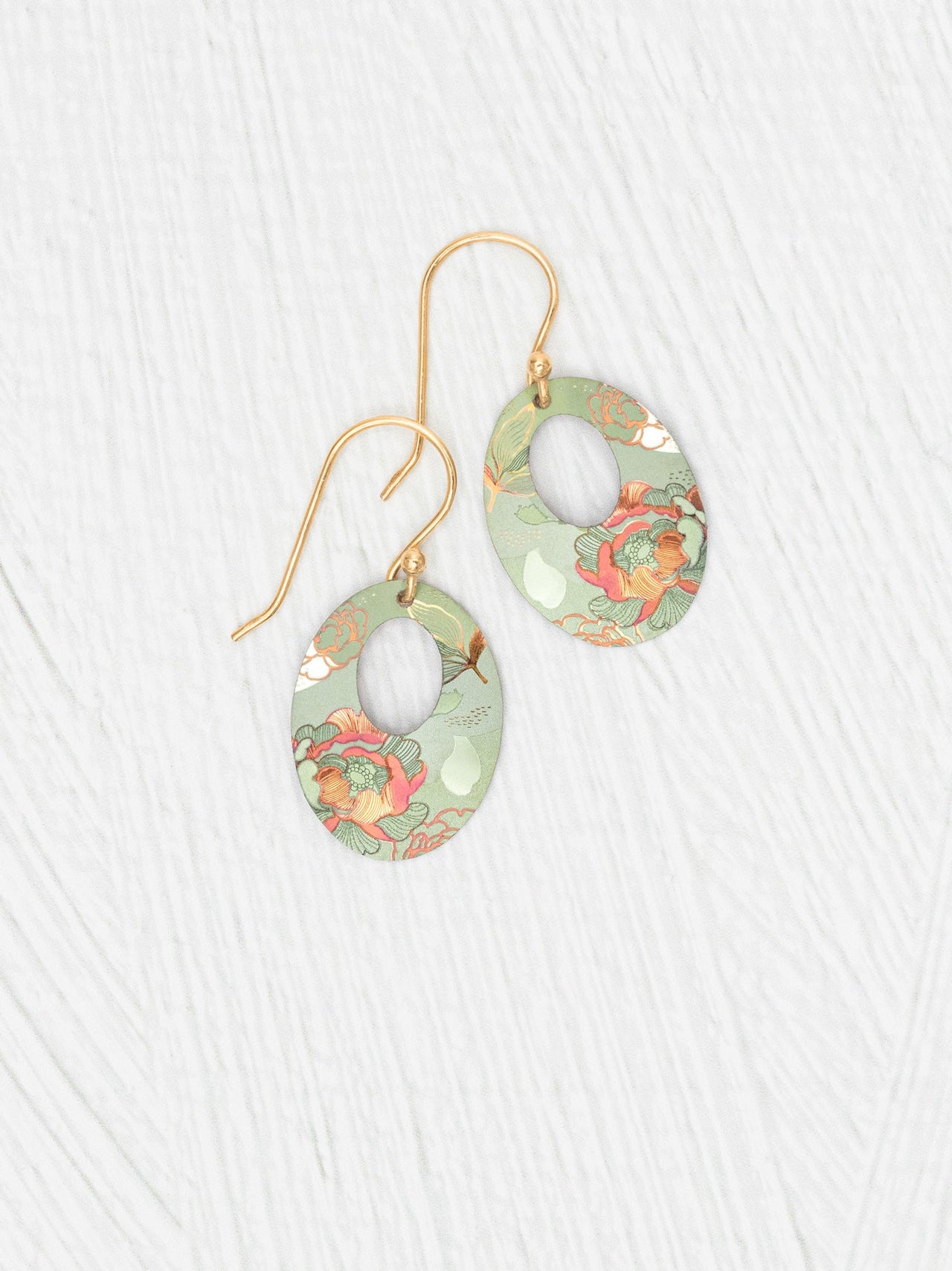 Sage Coral Heather Earrings