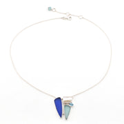 Sea Glass Pearl Topaz Necklace