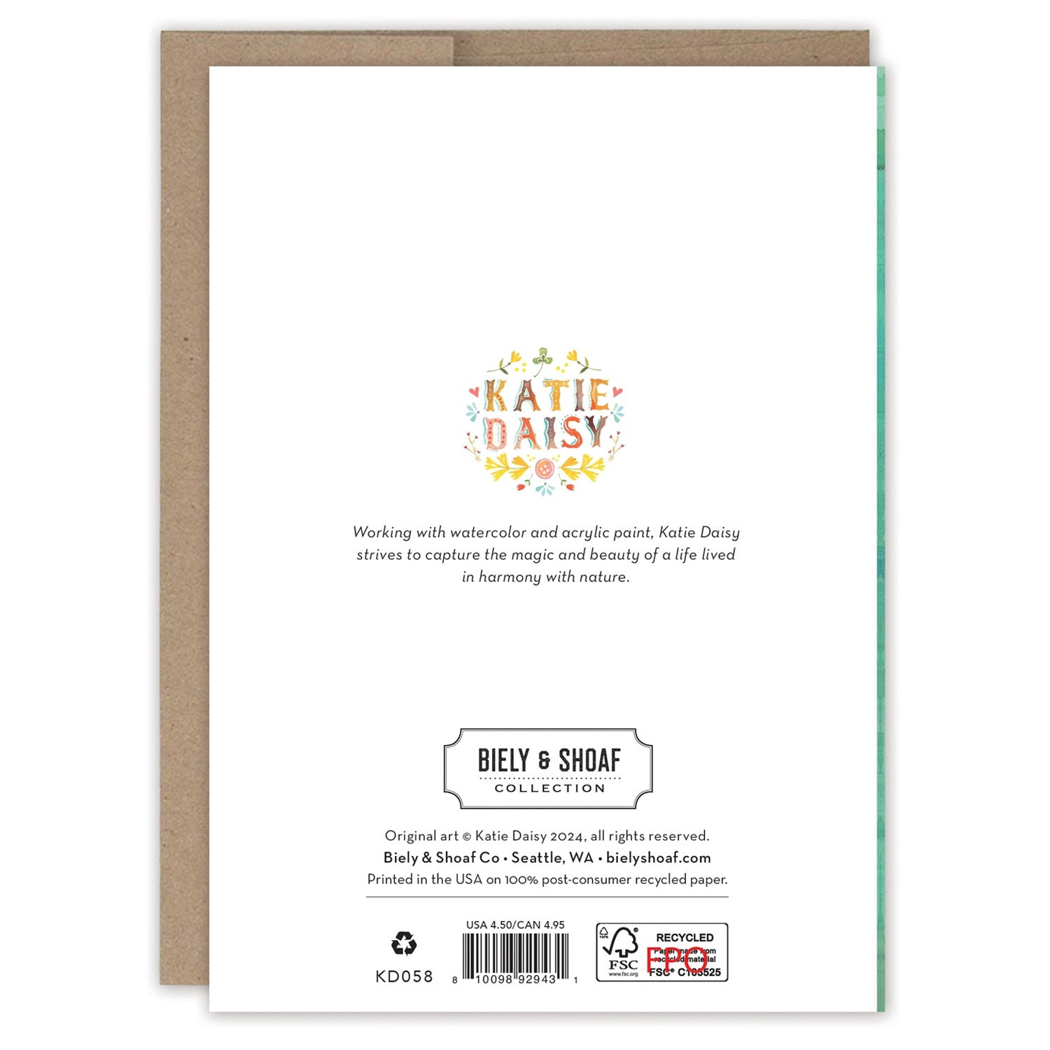 Seashell Treasures Birthday Card Back
