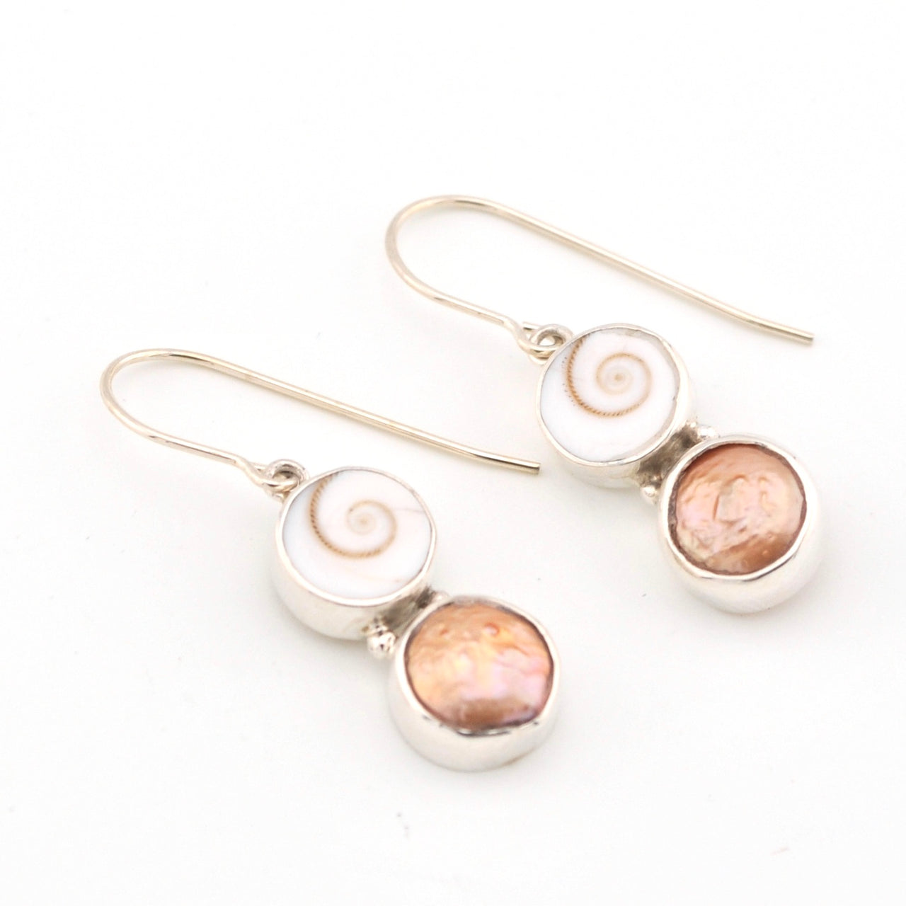 Shiva Shell Bronze Pearl Earrings