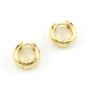 Side View 18k Gold Fill Wide 16mm Hoop Earrings