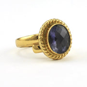 Side View Alchemía Iolite Oval Ring