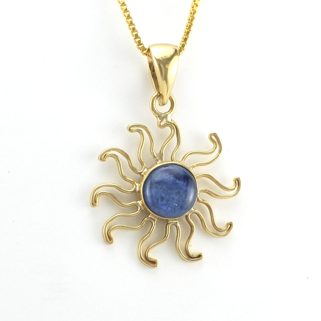 Side View Alchemía Kyanite Sun Pendant