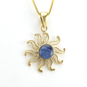 Side View Alchemía Kyanite Sun Pendant