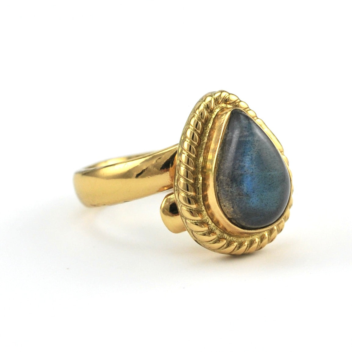Side View Alchemía Labradorite Tear Ring