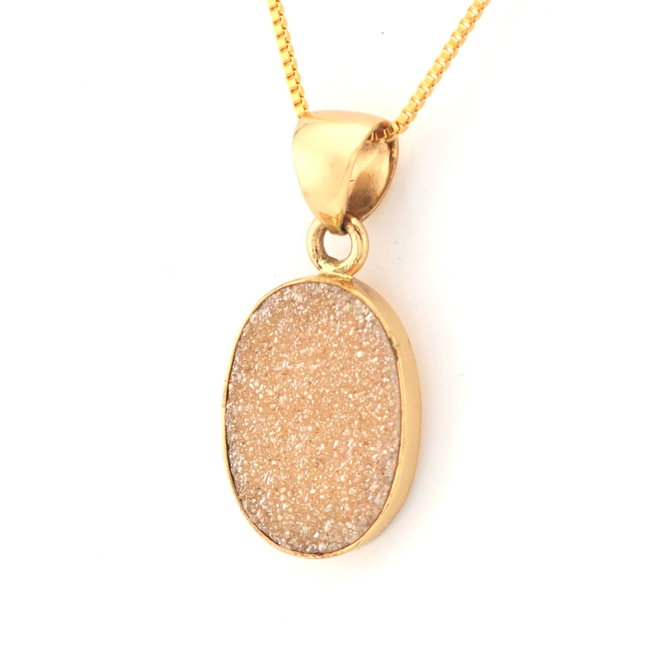 Alchemía Champagne Druzy Agate Pendant