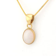 Side View Ethiopian Opal Oval Pendant