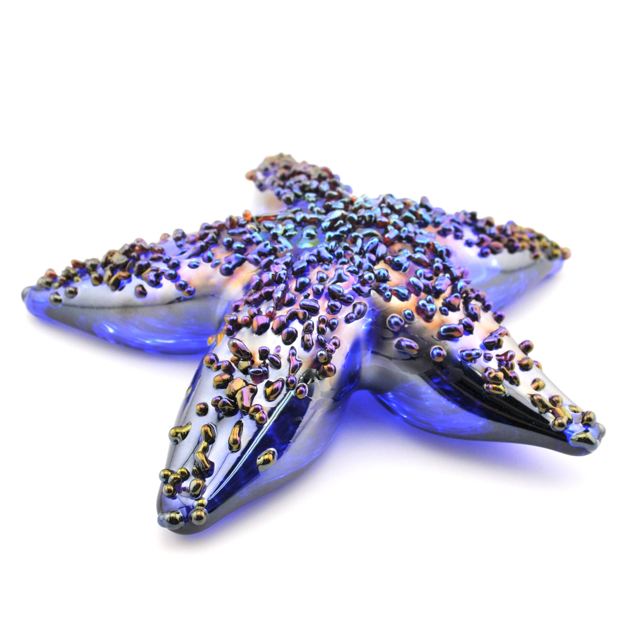 Side View Glass Cobalt Starfish