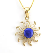 Side View Lapis Sun Pendant