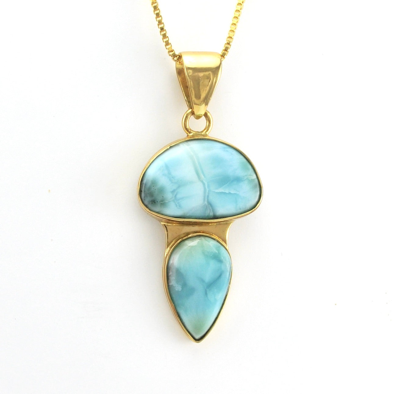 Alchemia Larimar 2 Stone Pendant