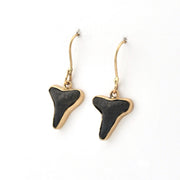 Side View Lemon Shark Tooth Earrings