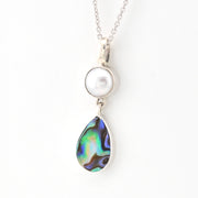 Side View Pearl Abalone Necklace