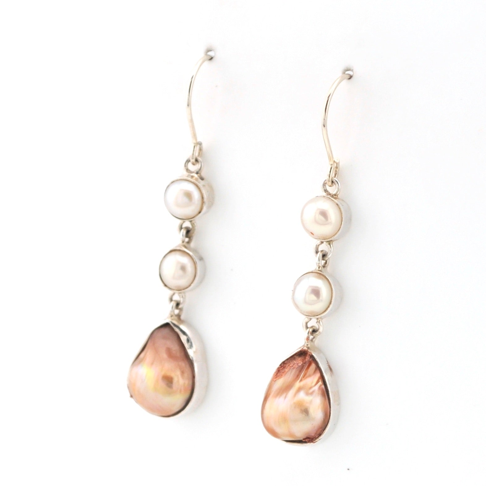 ピアス Monday Edition _ MJxME Baroque Pearl String Earrings Dangling CZ Baroque Pearl Stud Earring | Adina Eden Jewels