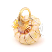 Side View Petit Tilt Ivory Glass Pumpkin