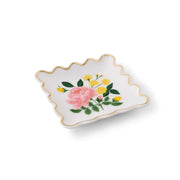 Side View Roses Scalloped Ring Dish