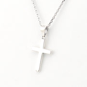 Silver necklace with a unique pendant on a white background