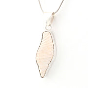 Silver pendant on a white background