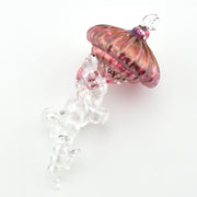 Side View Small Cranberry Hanging Jellyfish Ornament
