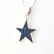 Star-shaped pendant on a white background
