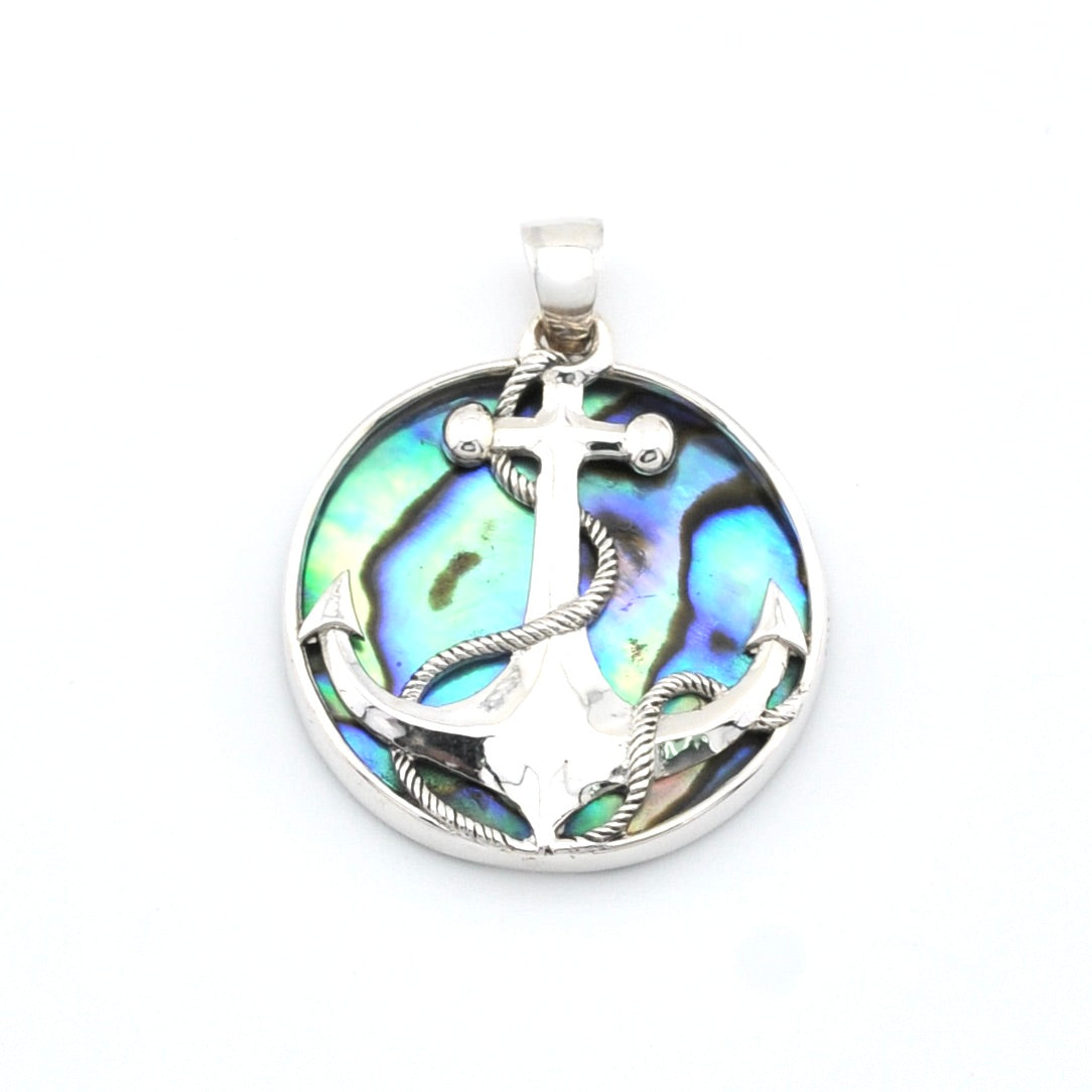 Pendant with anchor design on a white background