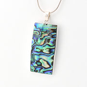 Silver Abalone Rectangle Pendant