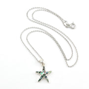 Silver Abalone Starfish Necklace