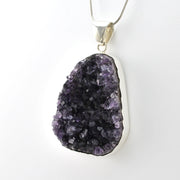 Silver Amethyst Geode Pendant