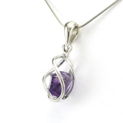 Silver Amethyst Rough Pendant