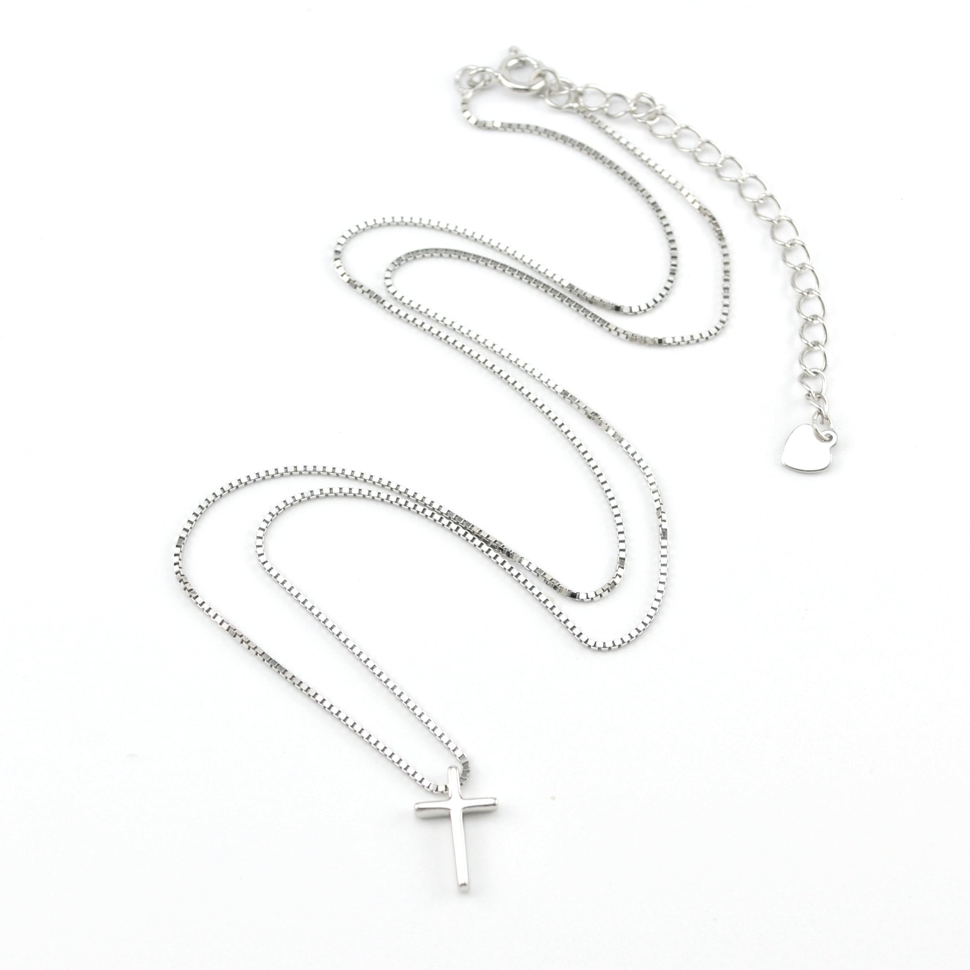 Silver Cross Adjustable Necklace