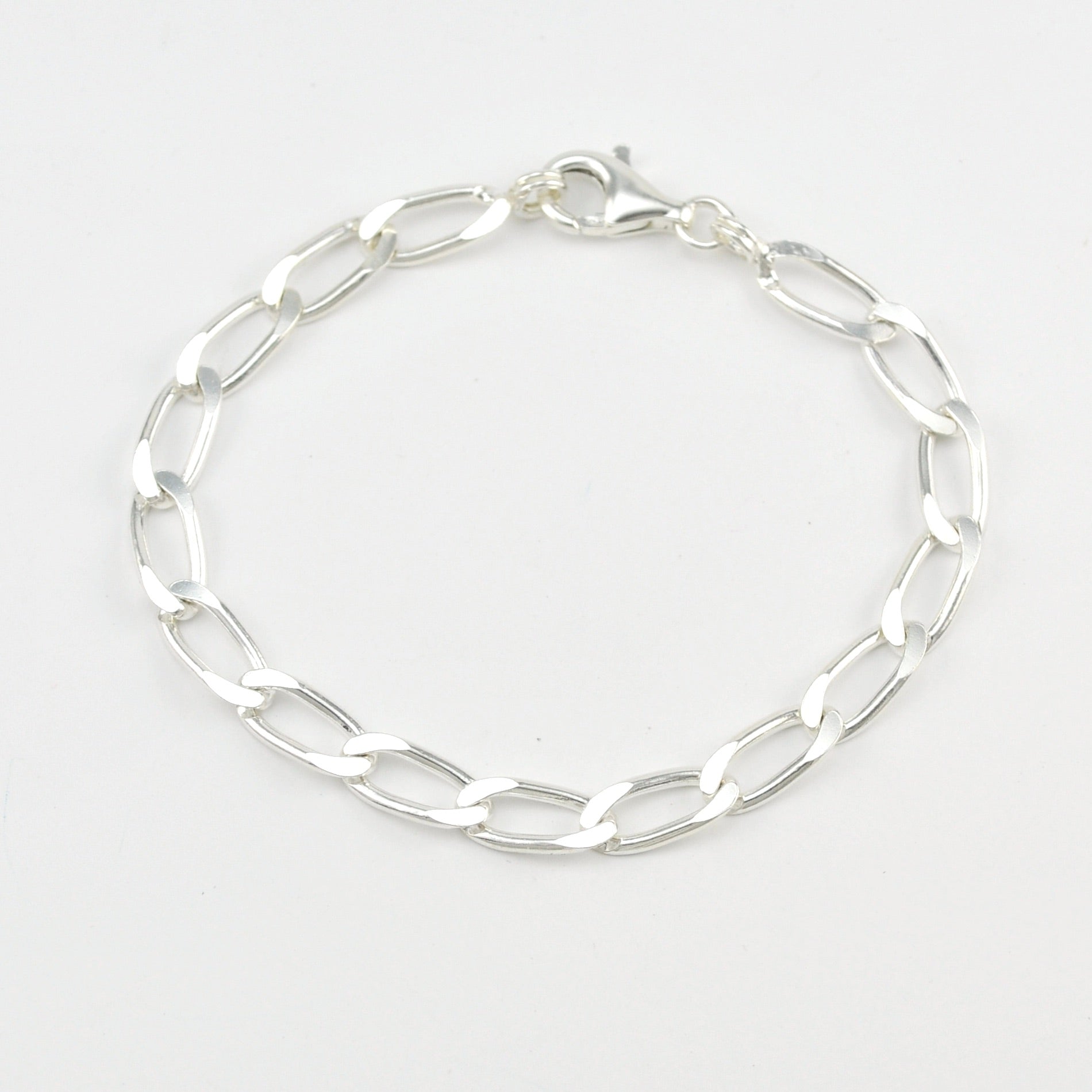 Silver Flat Link Bracelet