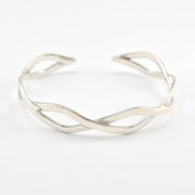 Silver Intertwined Cuff Bracelet