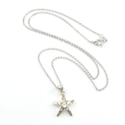 Silver Mother of Pearl Starfish Necklace