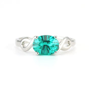 Silver Parieba Corundum 2.7ct Oval Ring