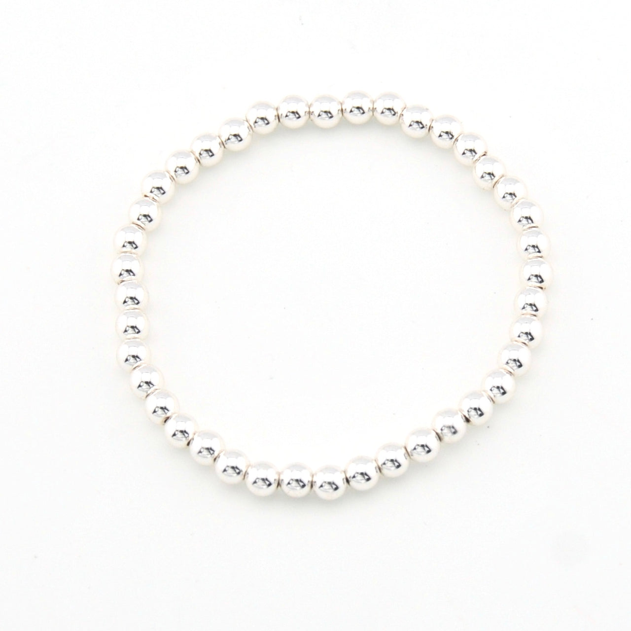 silver bracelet on a white background
